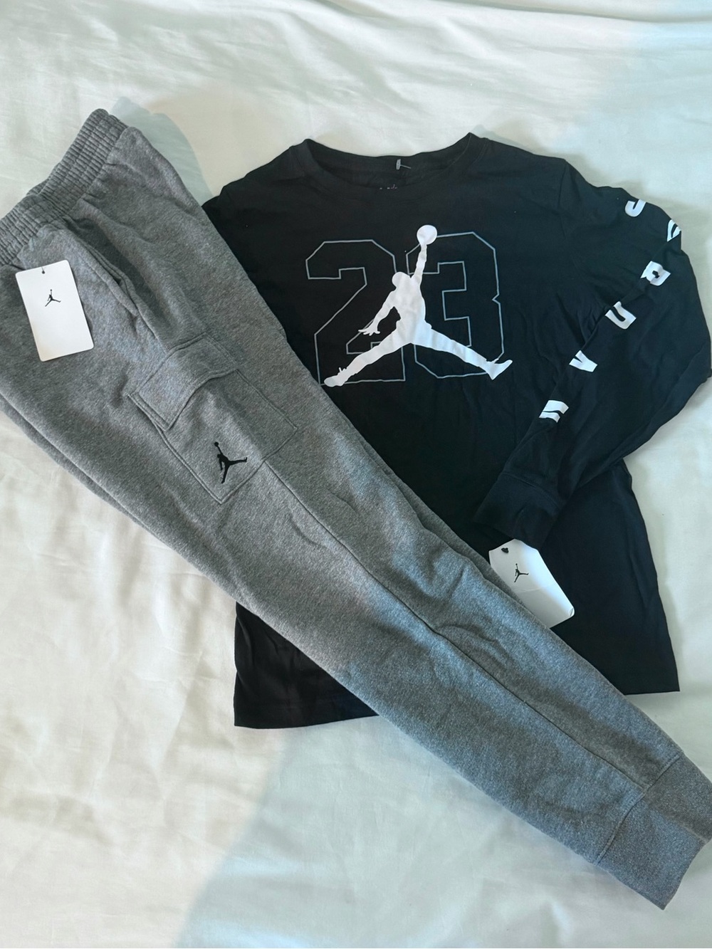 Jordan Boys Youth 2pc Cargo Jogger & Tee Set - Large